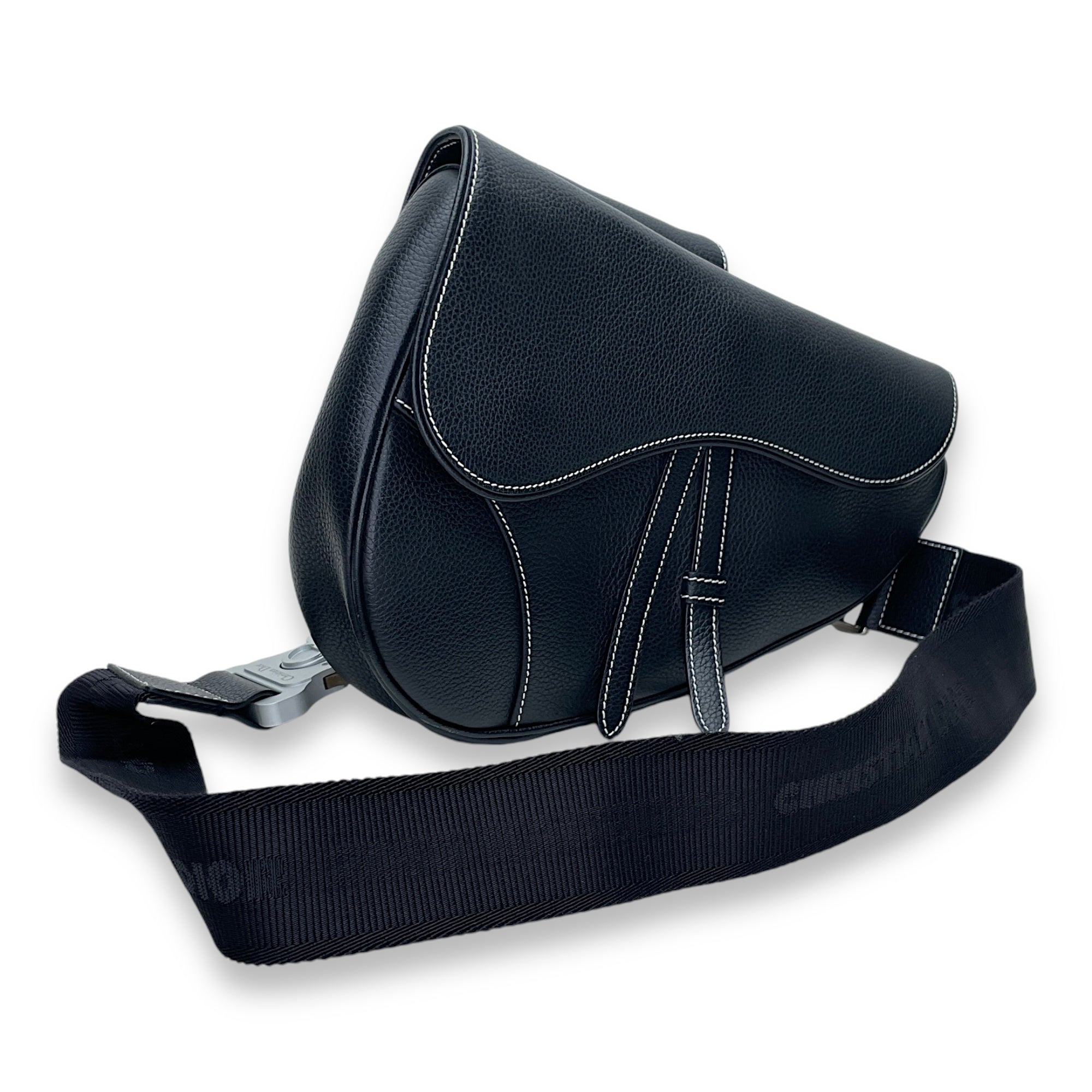 Saddle One Size Shoulder bag in Calfskin, Silver Hardware