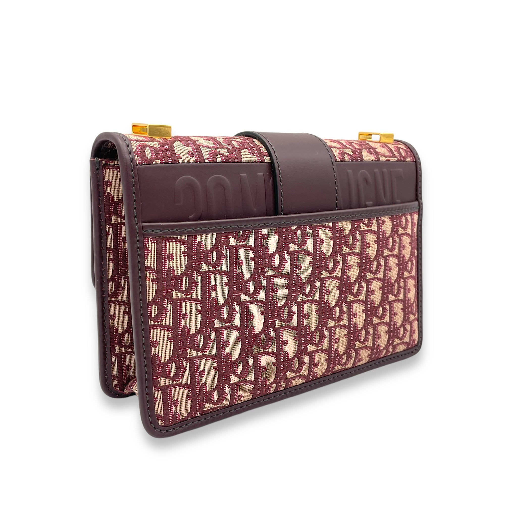 30 Montaigne Medium Shoulder bag in Jacquard, Gold Hardware