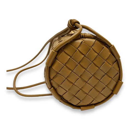 Barrel Mini Crossbody bag in Lambskin, Gold Hardware