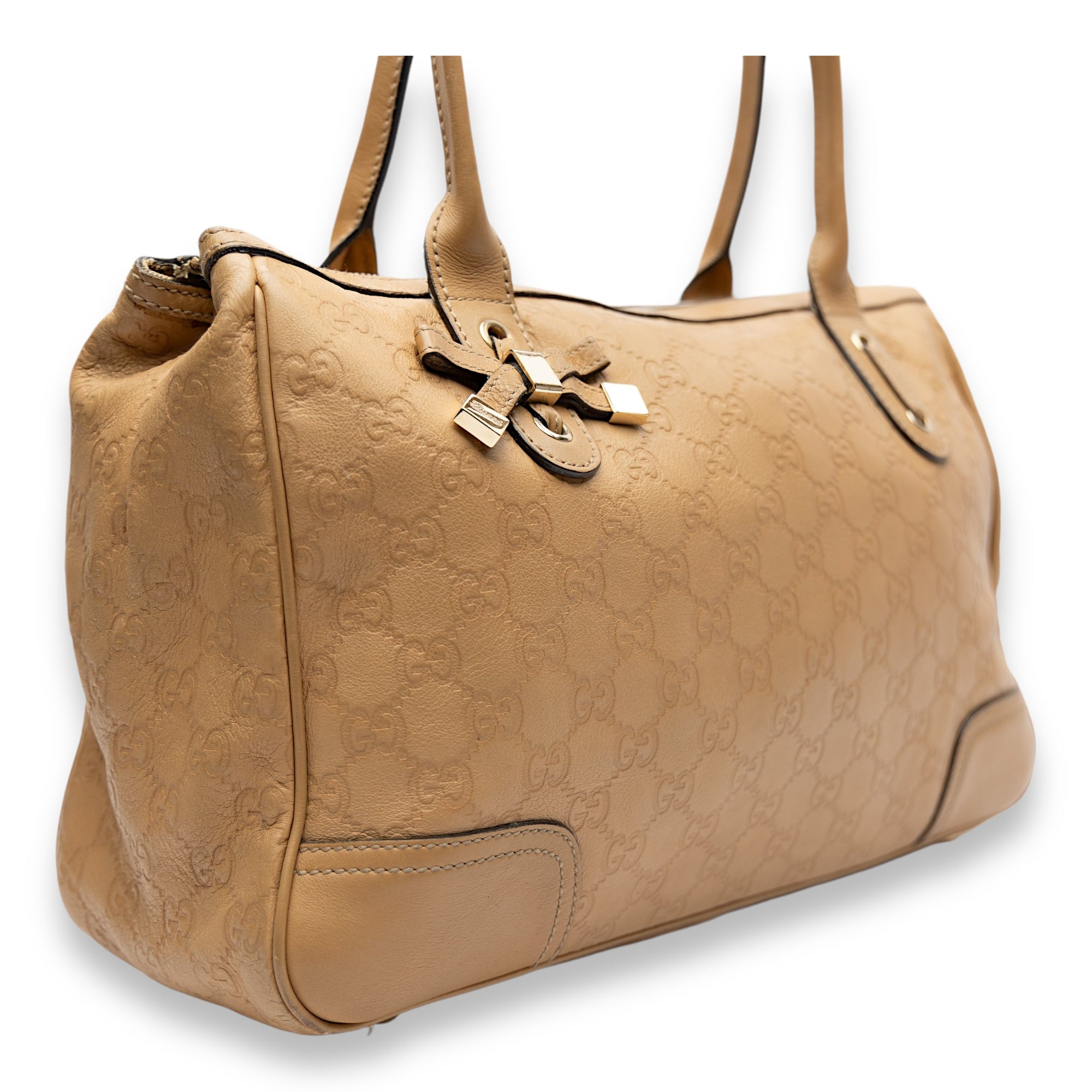 GG Princy Tote Medium Top handle bag in Guccissima leather, Gold Hardware