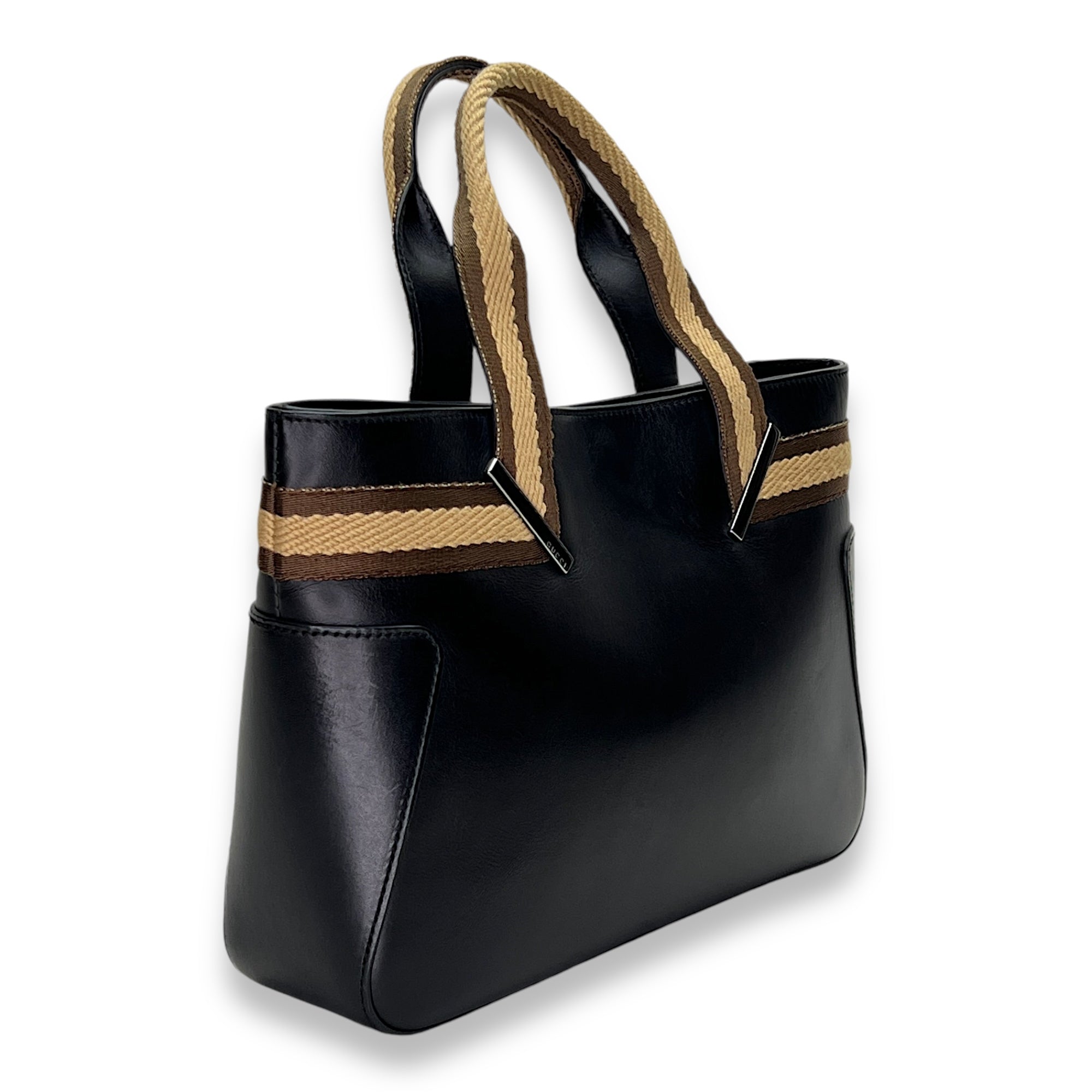 Sherry Tote bag in Calfskin, Silver Hardware