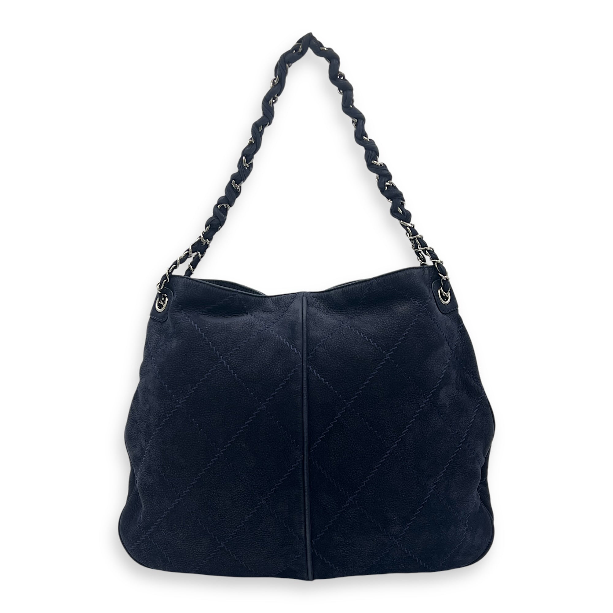 Coco Mark Shoulder Bag Blue in Others, Silver hardware