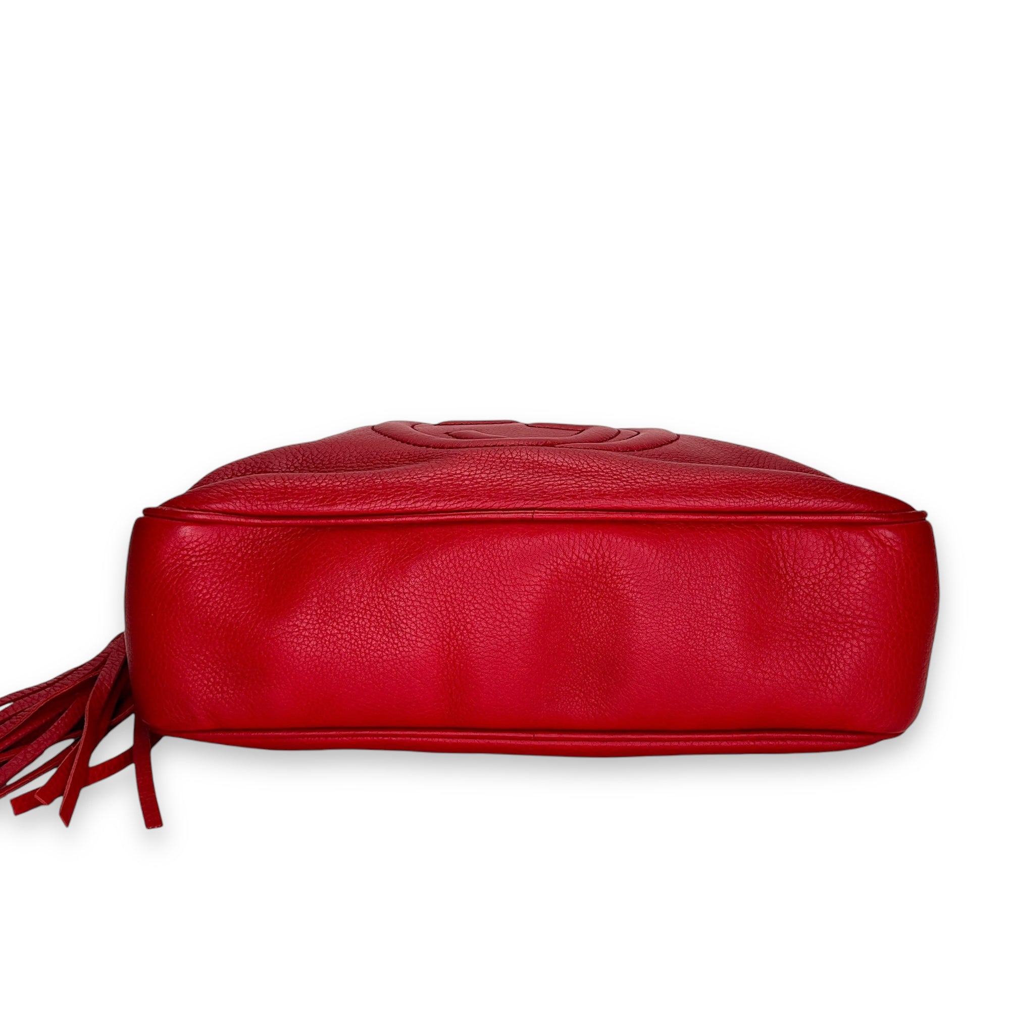 Soho Chain  Shoulder Bag Red in Calfskin, Light Gold