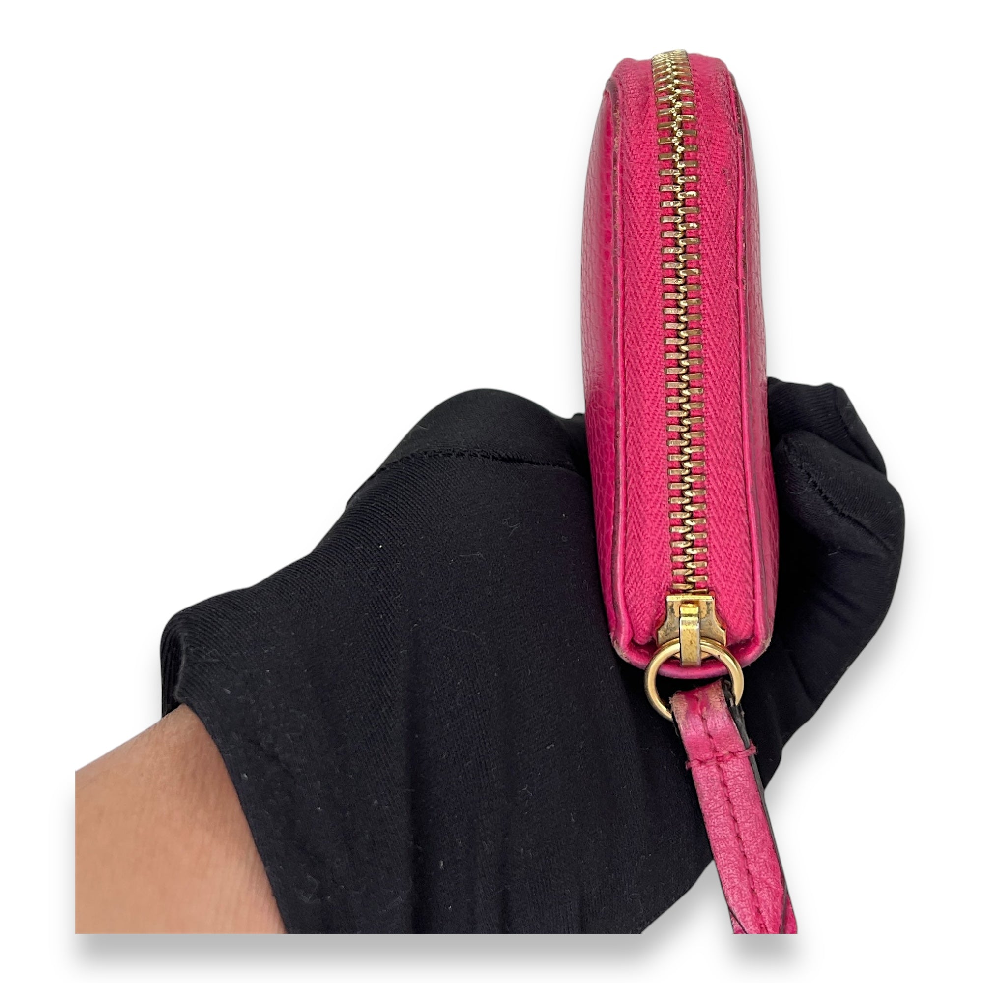 Others Wallet Long Pink in Calfskin , Gold Hardware