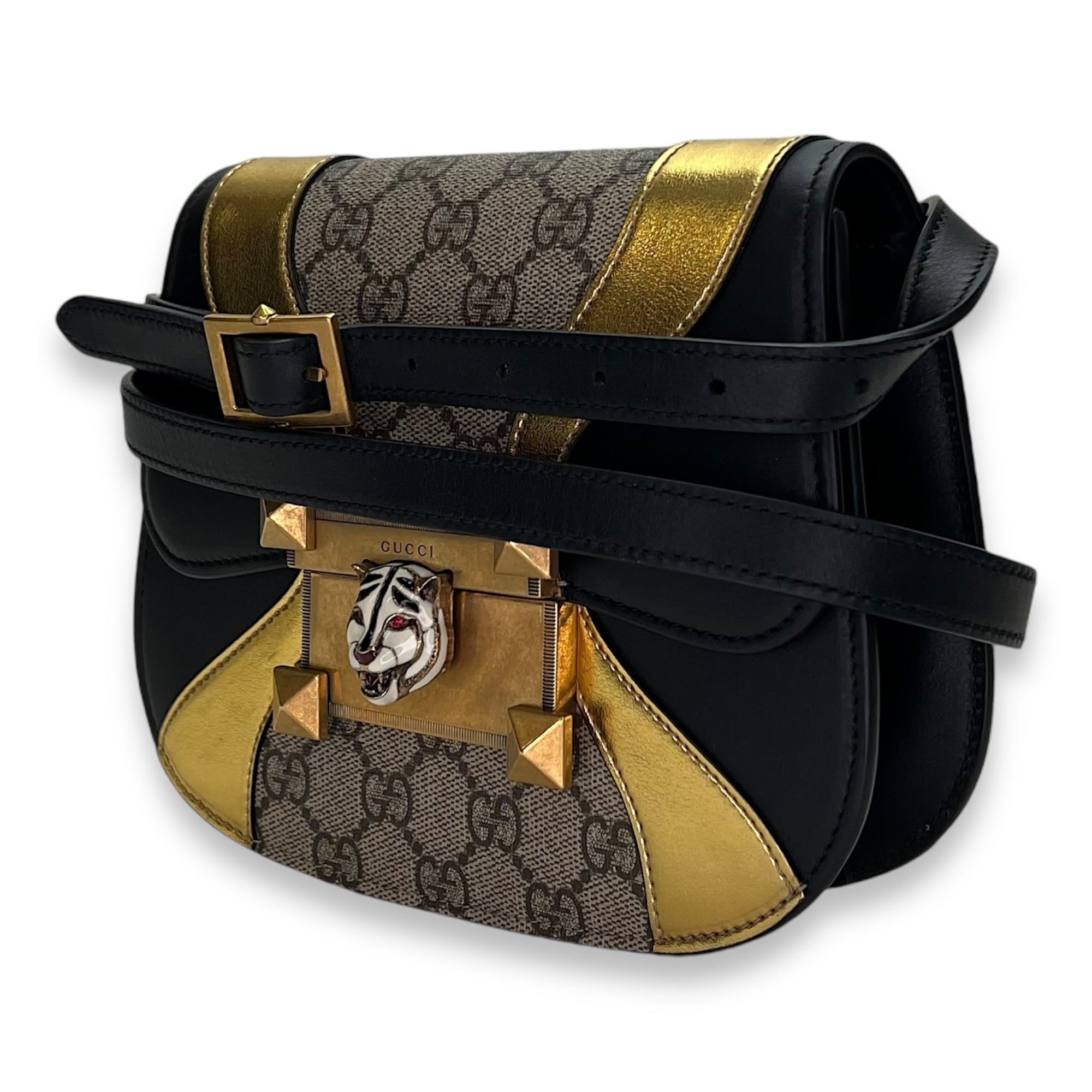 Osiride Multi-colour Crossbody Bag in Monogram Coated Canvas, Gold hardware