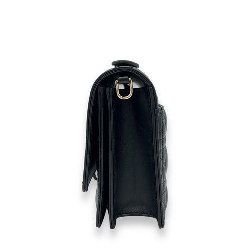 My Dior Black Top Handle Bag in Lambskin, Gold hardware