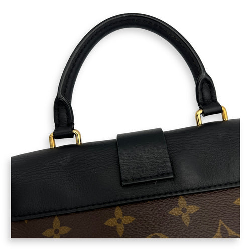 Locky BB Brown Top Handle Bag in Monogram Coated Canvas, Gold hardware