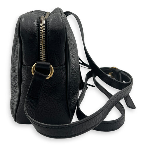 Soho Crossbody Bag Black in Calfskin, Gold hardware