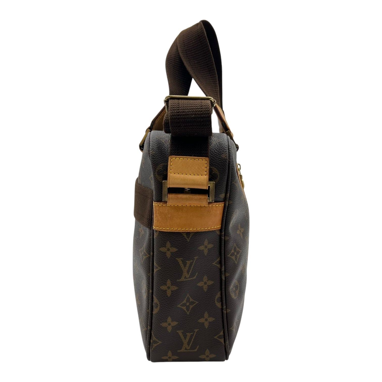 Bosphore Top Handle Bag Brown in Monogram Coated Canvas, Gold hardware