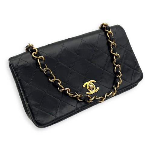 Classic Shoulder Bag Mini Black in Lambskin, Gold hardware