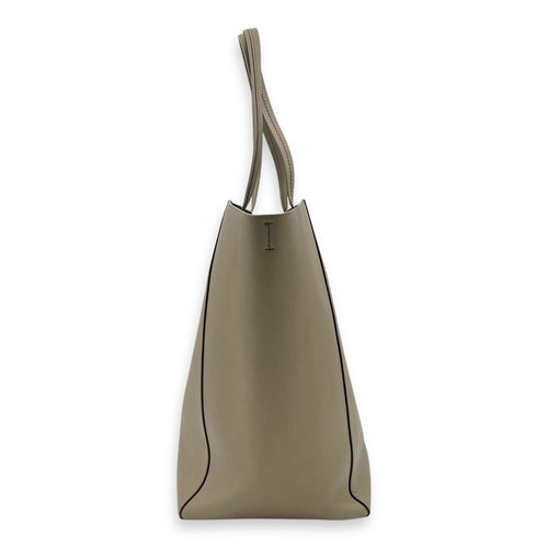 Phantom Cabas Tote Bag Grey in Calfskin, Gold hardware