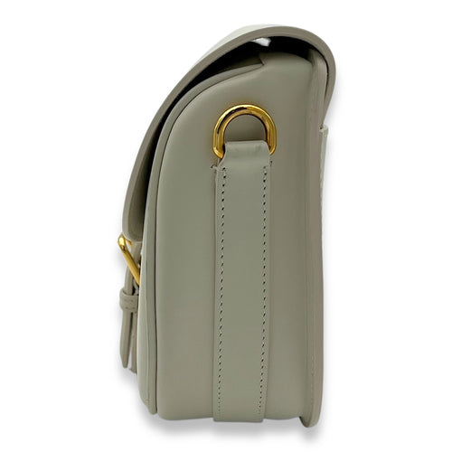 Bobby White Crossbody Bag in Calfskin, Gold hardware