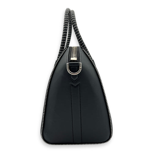 Givenchy Antigona Top Handle Bag Black in Calfskin, Silver hardware_4