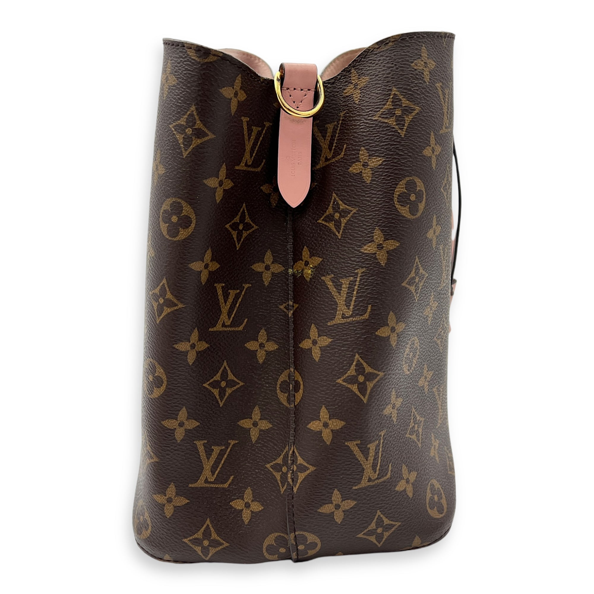 Louis Vuitton NeoNoe Bucket Bag MM Pink in Monogram Coated Canvas, Gold hardware_4