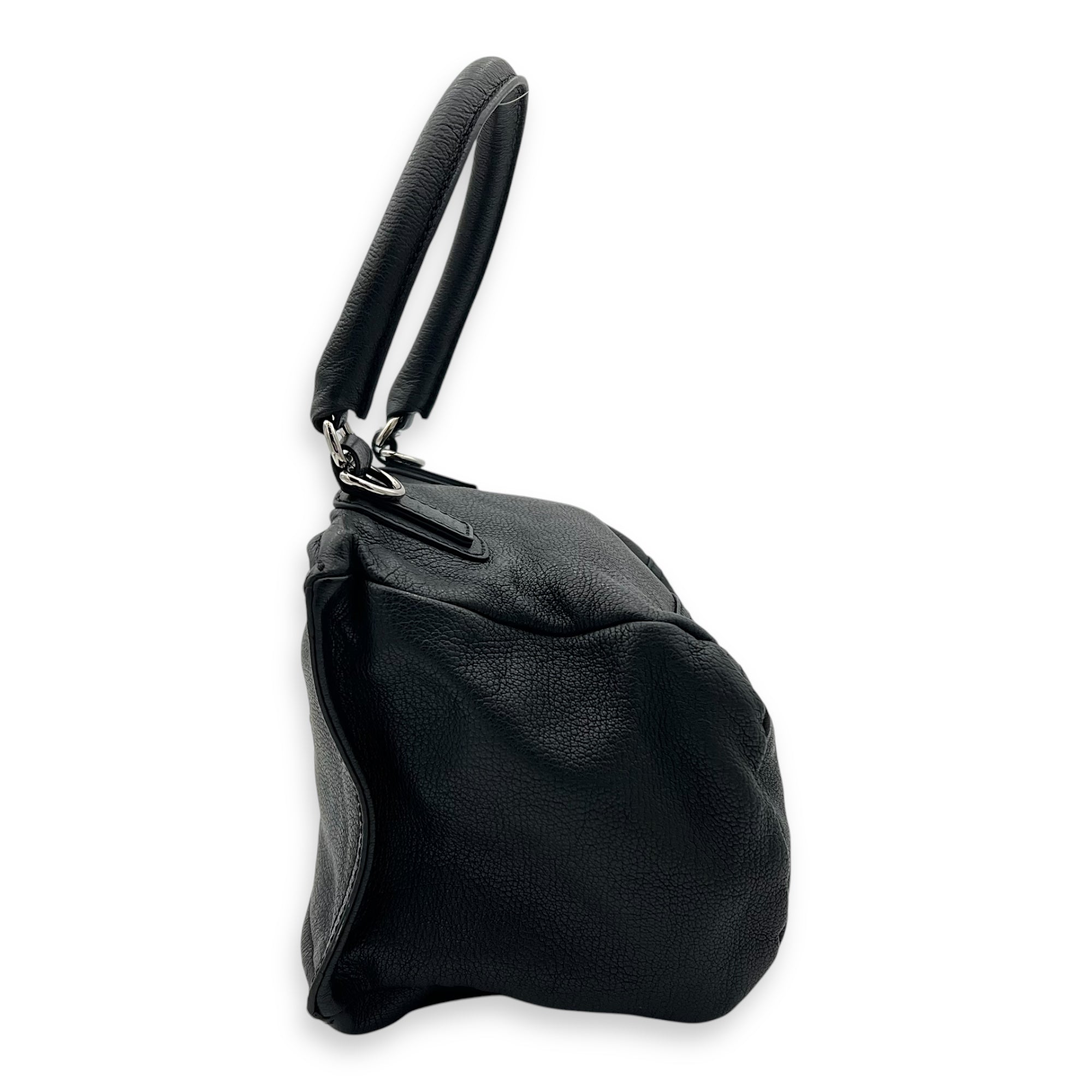 Givenchy Pandora Top Handle Bag Black in Goat Leather, Silver hardware_4