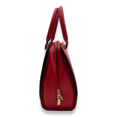 Louis Vuitton Pont Neuf Top Handle Bag MM Red in Epi Leather, Gold hardware_3