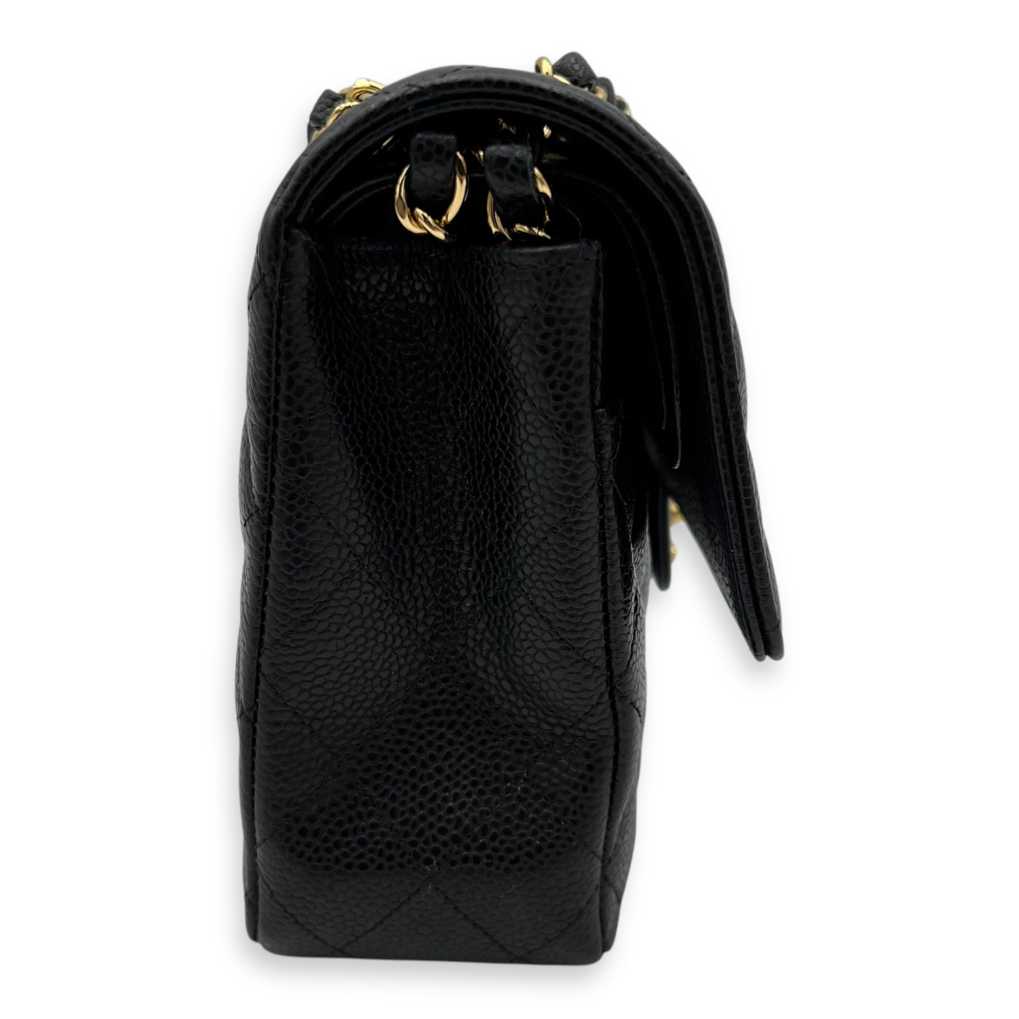 Chanel Classic Shoulder Bag Black in Caviar Leather, Gold hardware_4