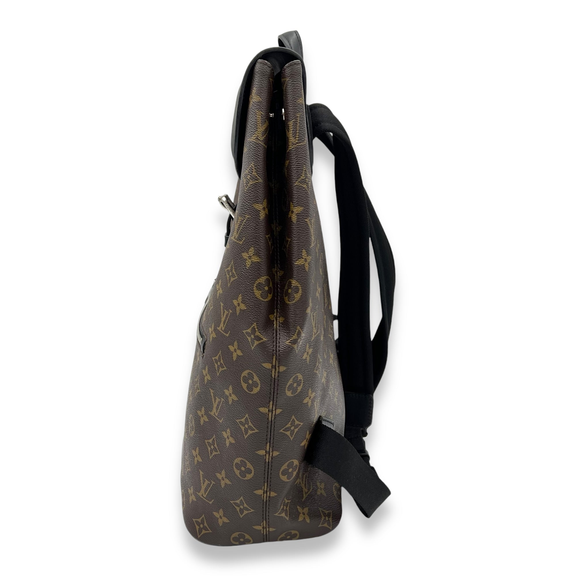 Louis Vuitton Macassar Backpack Brown in Monogram Coated Canvas, Silver hardware_4