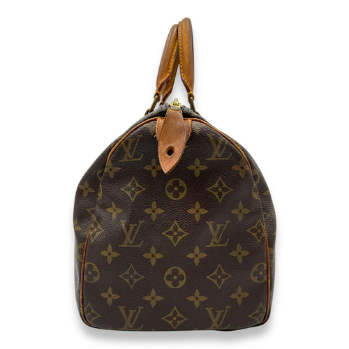 Louis Vuitton Speedy Top Handle Bag 30 Brown in Monogram Coated Canvas, Gold hardware_3