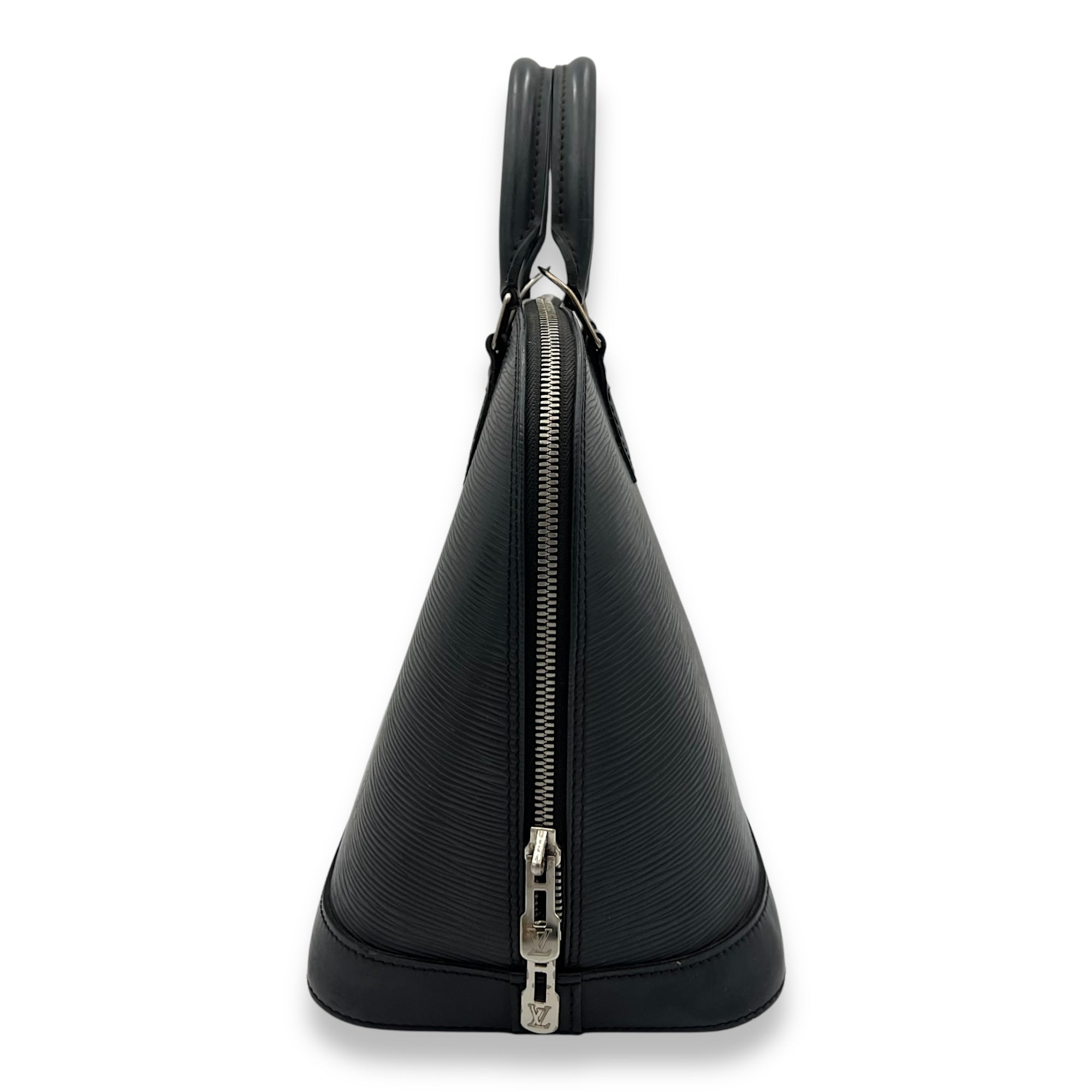 Louis Vuitton Alma PM Black Top Handle Bag in Epi Leather, Silver hardware_4