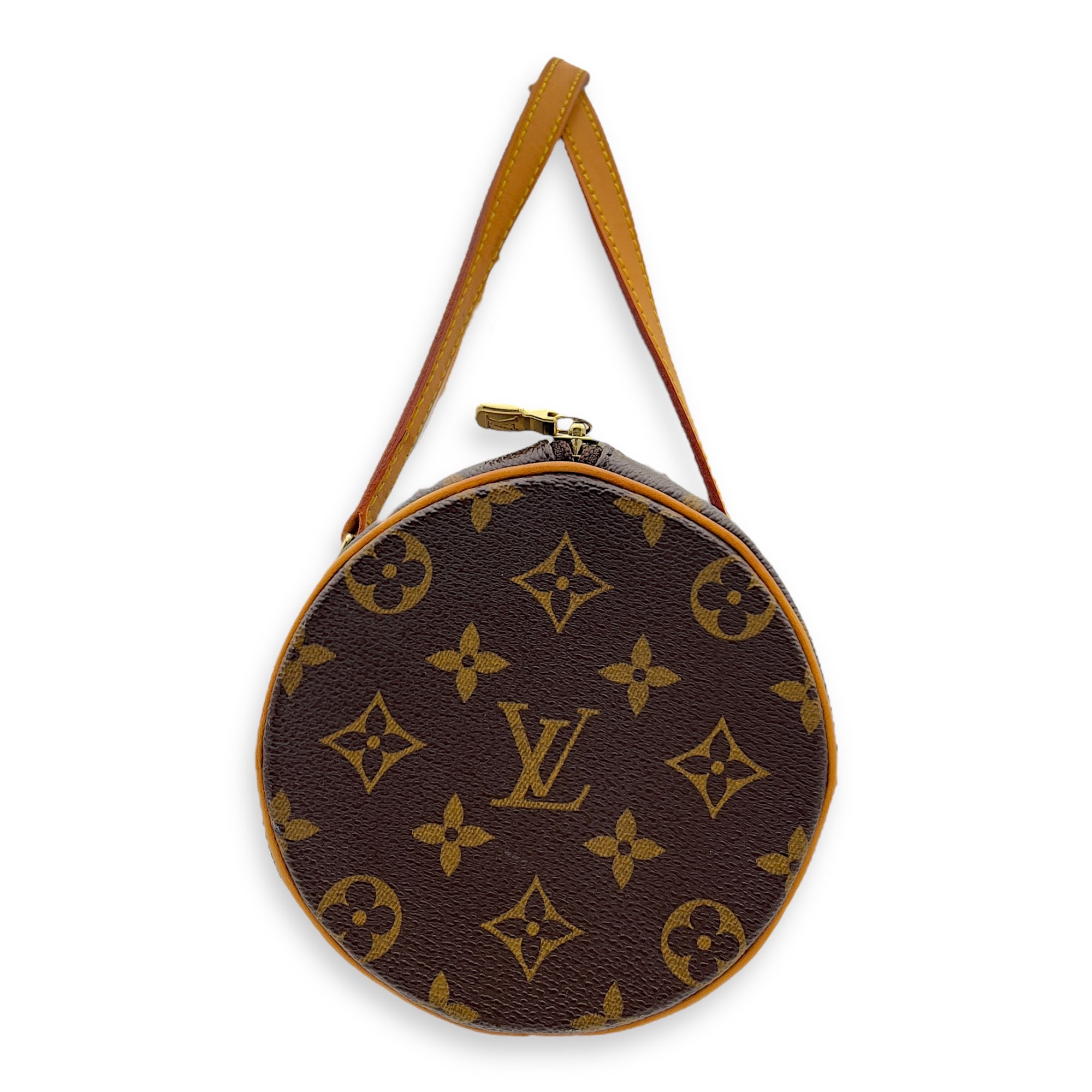 Louis Vuitton Papillon Top Handle Bag Brown in Monogram Coated Canvas, Gold hardware_4