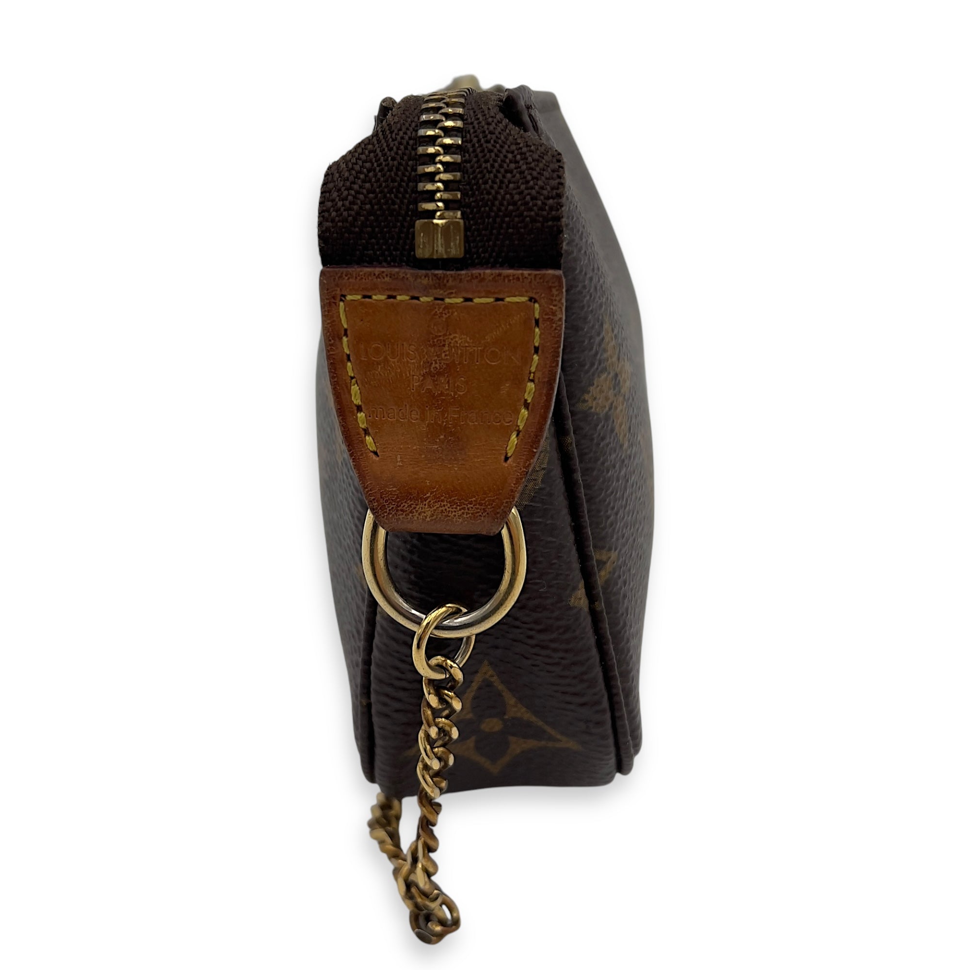 Louis Vuitton Pochette Top Handle Bag Super Mini Brown in Monogram Coated Canvas, Gold hardware_4