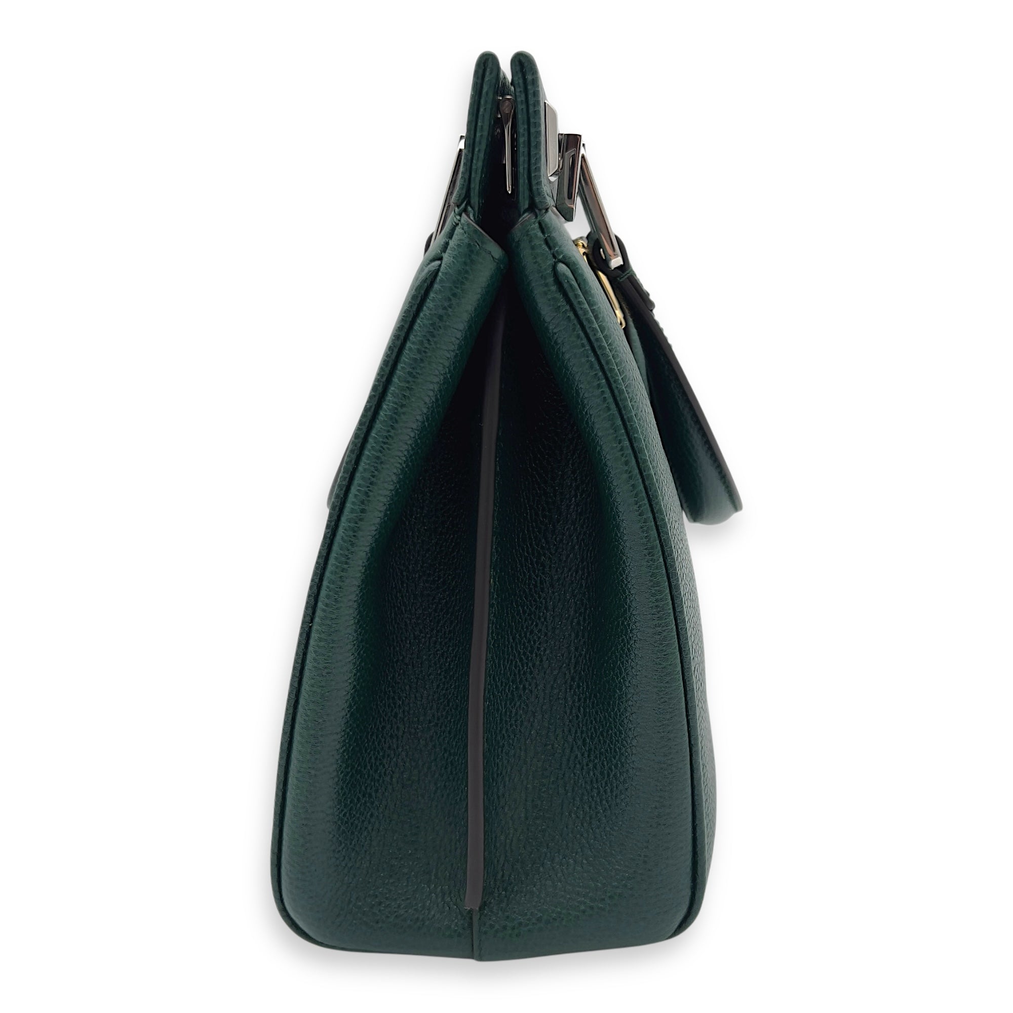 Gucci Zumi Top Handle Bag Green in Calfskin, Gold hardware_4