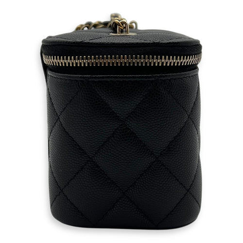 Chanel Vanity Small Black Crossbody Bag in Caviar Leather, Gold hardware_4