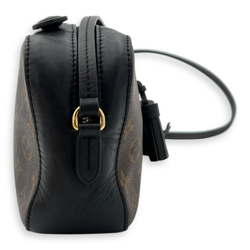 Louis Vuitton Saintonge Crossbody Bag Small Black in Monogram Coated Canvas, Gold hardware_4