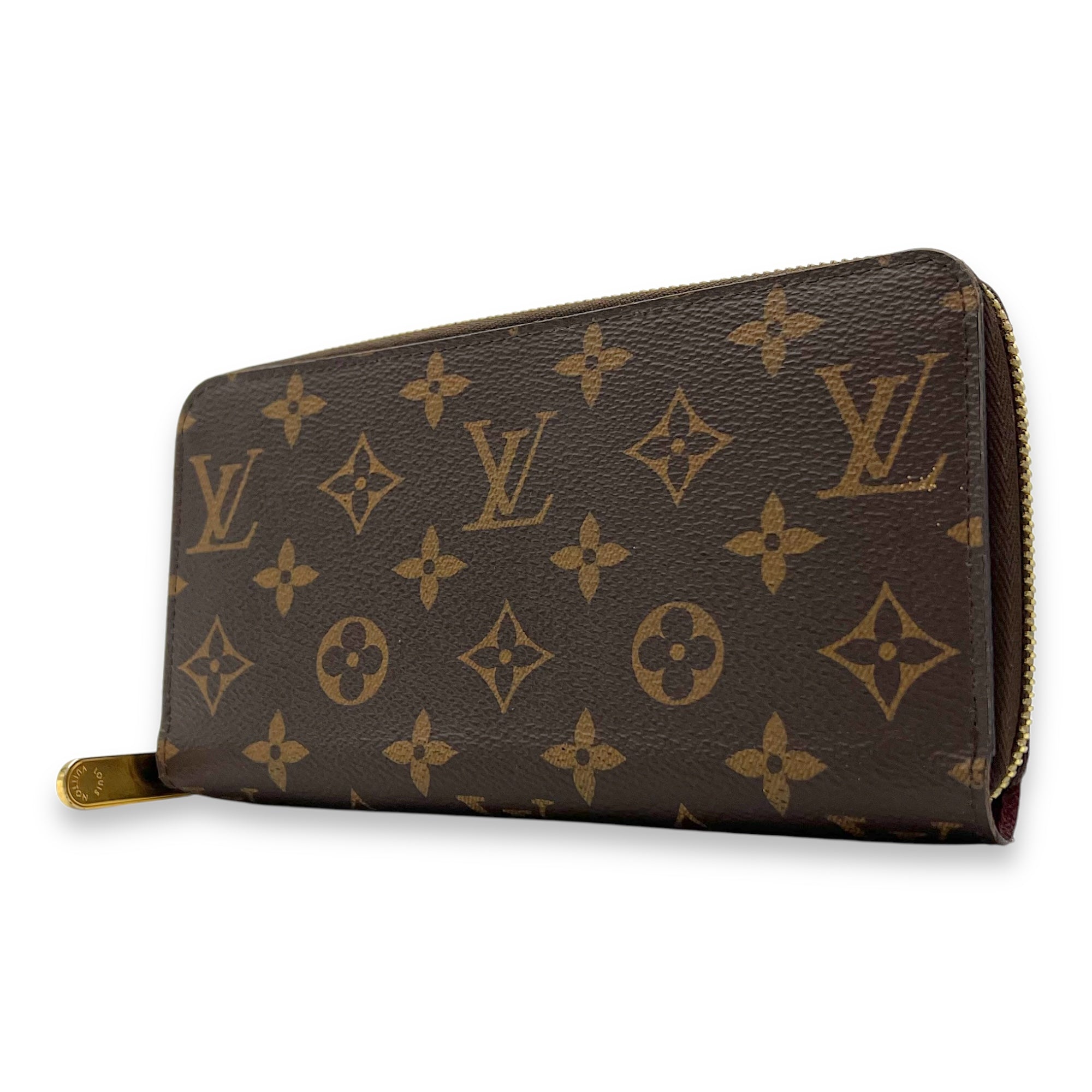 Louis Vuitton Zippy Long Brown Wallet in Monogram Coated Canvas, Gold hardware_4