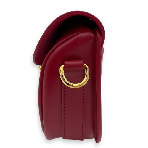 Christian Dior Bobby Small Red Shoulder Bag in Calfskin, Gold hardware_3