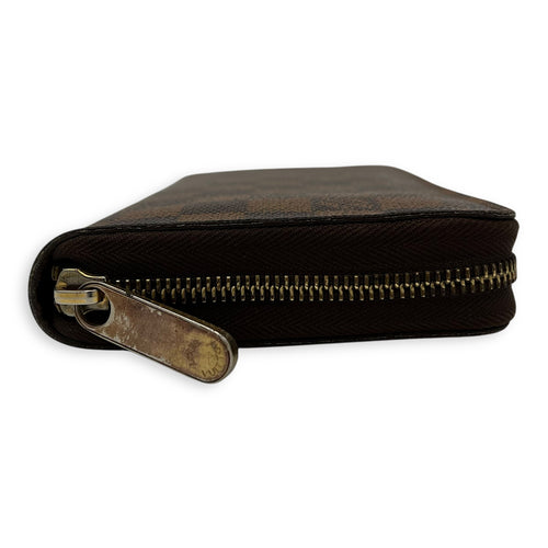 Louis Vuitton Zippy Organiser Damier Ebene Wallet in Coated Canvas, Gold hardware_8