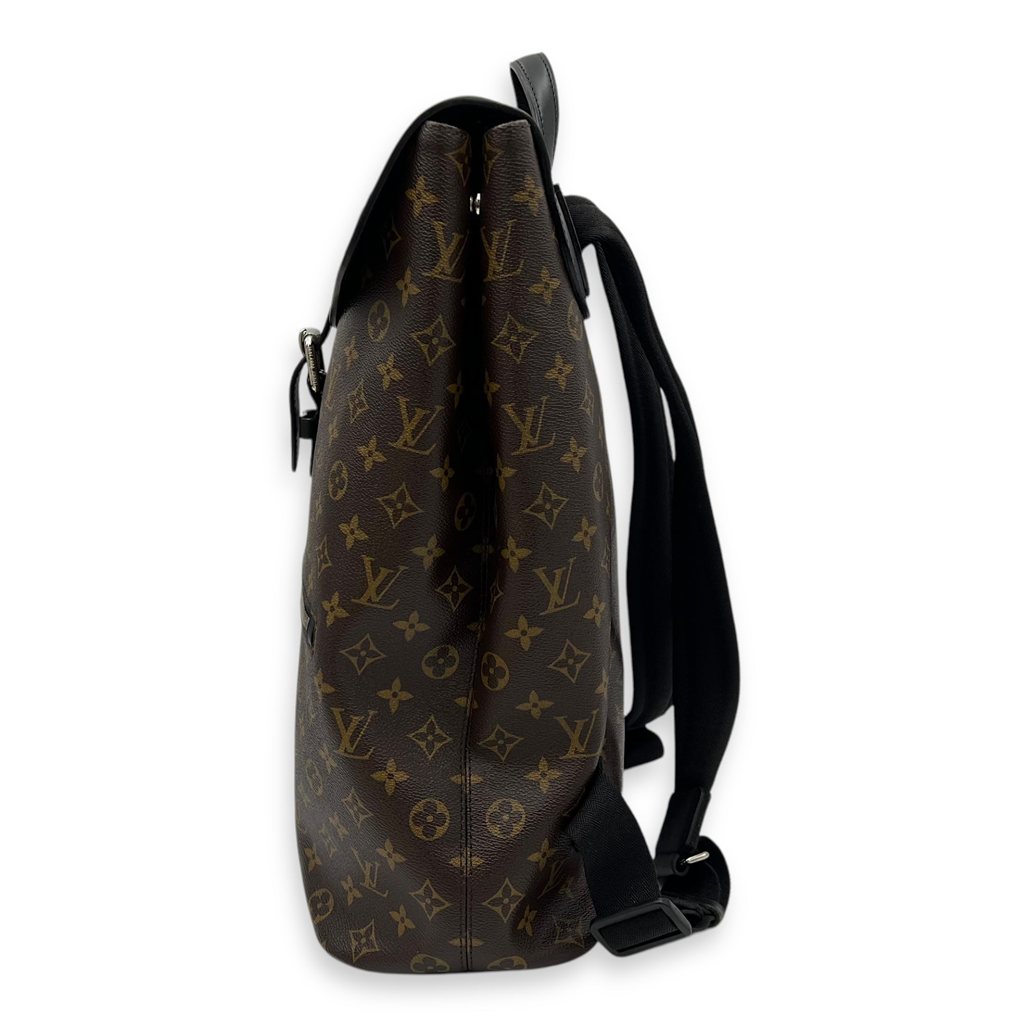 Louis Vuitton Macassar Brown Backpack in Monogram Coated Canvas, Gold hardware_4