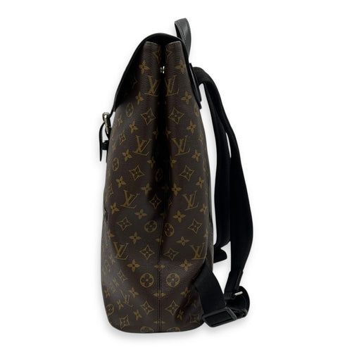 Louis Vuitton Macassar Brown Backpack in Monogram Coated Canvas, Gold hardware_4