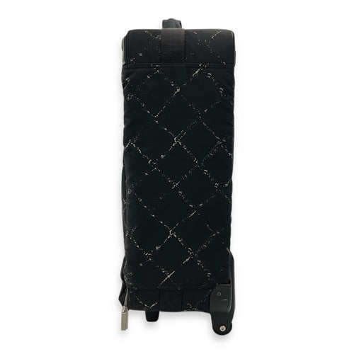 Chanel Suitcase Luggage Black in Nylon, Silver hardware_4