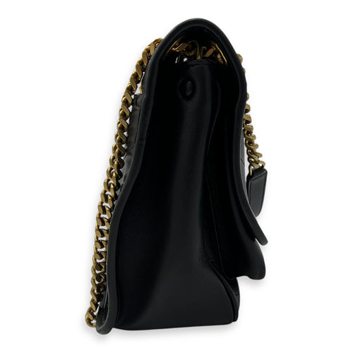 Saint Laurent Niki Medium Black Shoulder Bag in Lambskin, Gold hardware_4