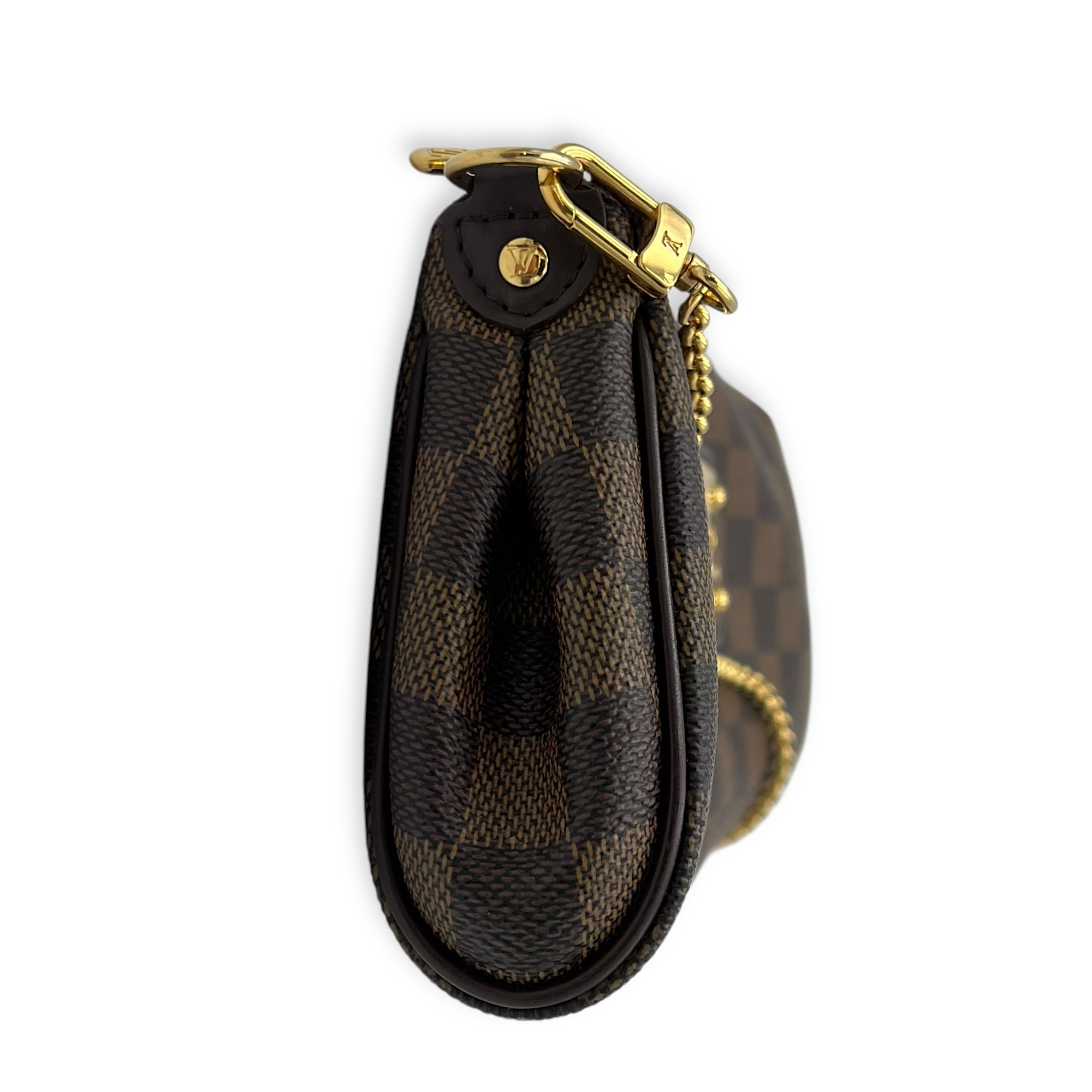 Louis Vuitton Eva Crossbody Bag Brown in Coated Canvas, Gold hardware_4