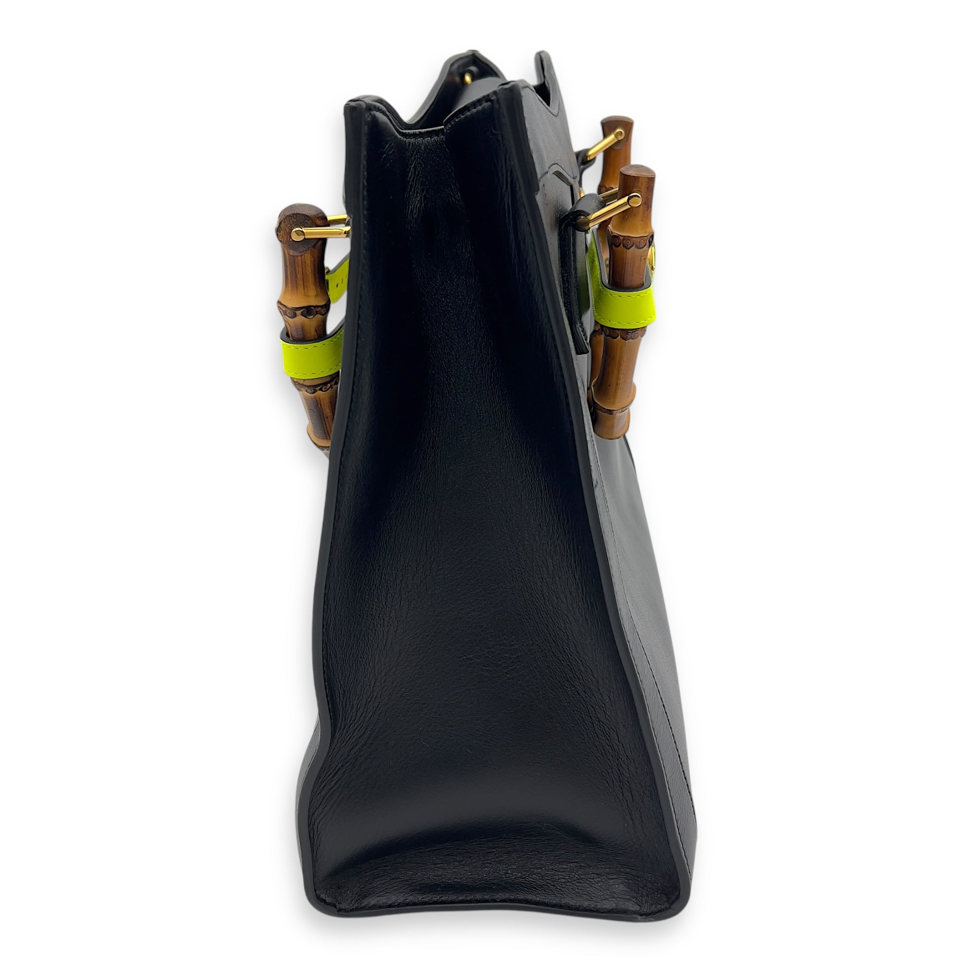 Gucci Diana Top Handle Bag Black in Calfskin, Gold hardware_8