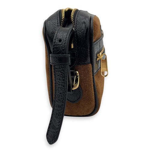 Gucci Ophidia Crossbody Bag Brown in Suede Leather, Gold hardware_6