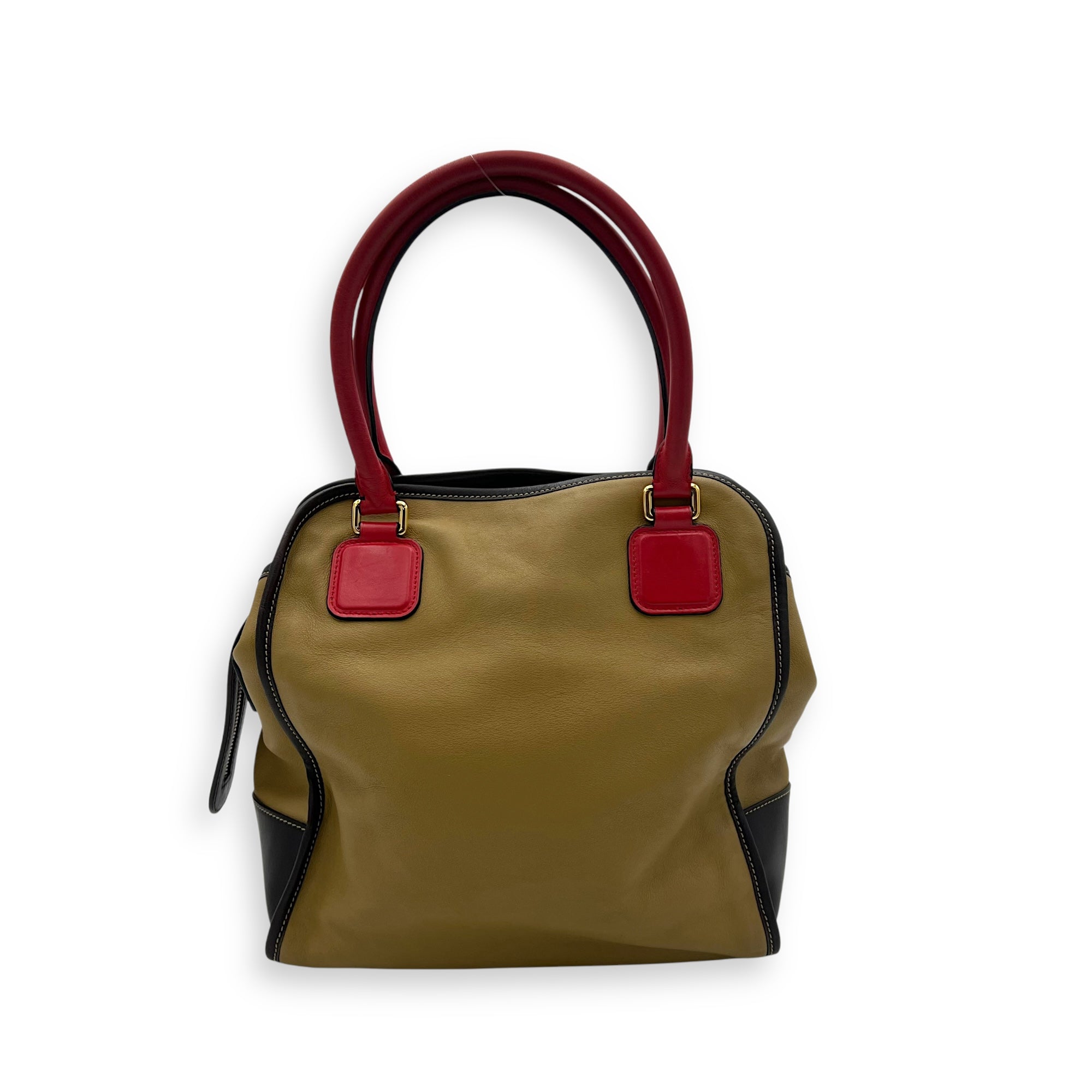 Loewe Amazona Top Handle Bag Beige in Calfskin, Gold hardware_2