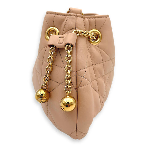 Christian Dior Ammi Chain Shoulder Bag Beige in Lambskin, Gold hardware_4