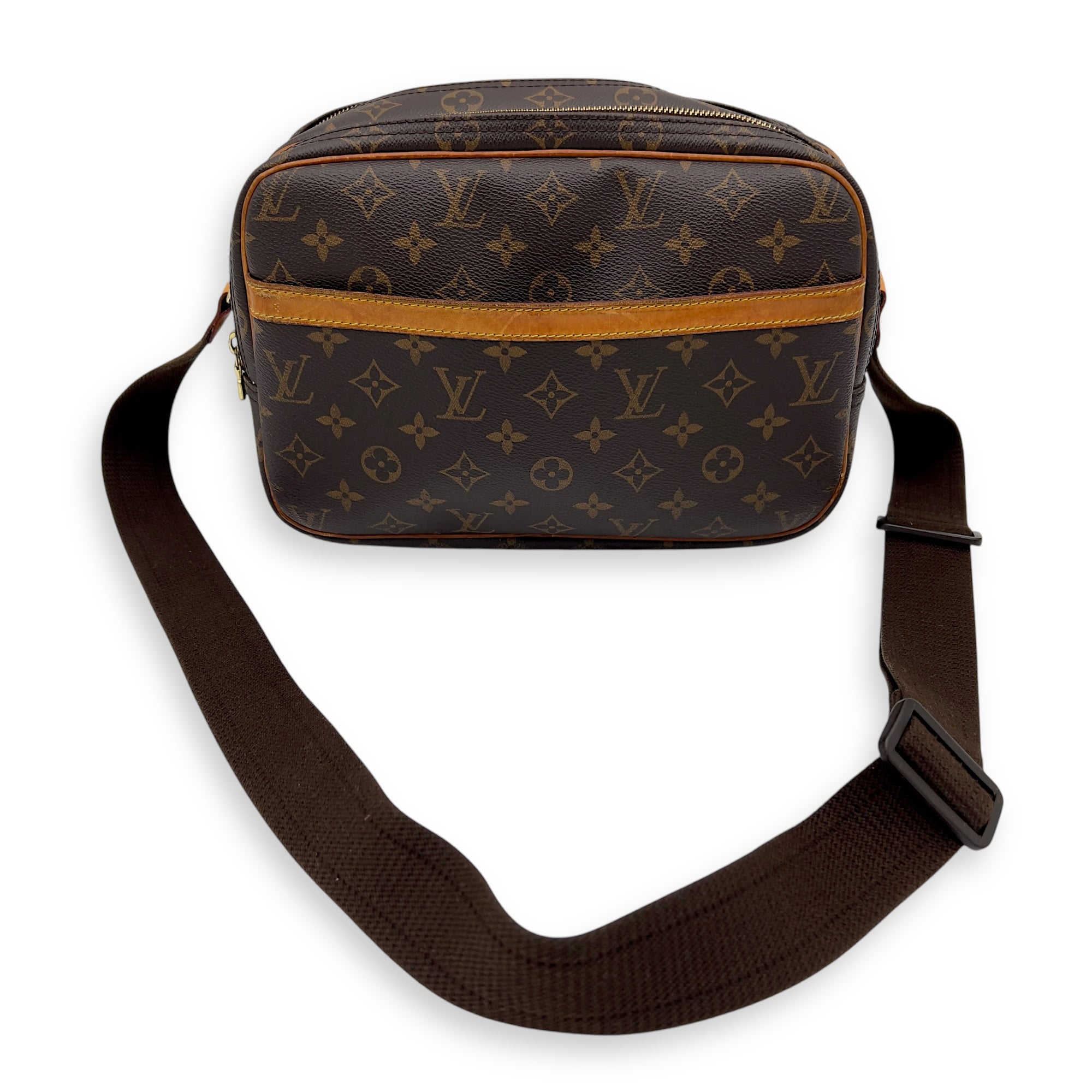 Louis Vuitton Reporter Messenger PM Brown in Monogram Coated Canvas, Gold hardware_6