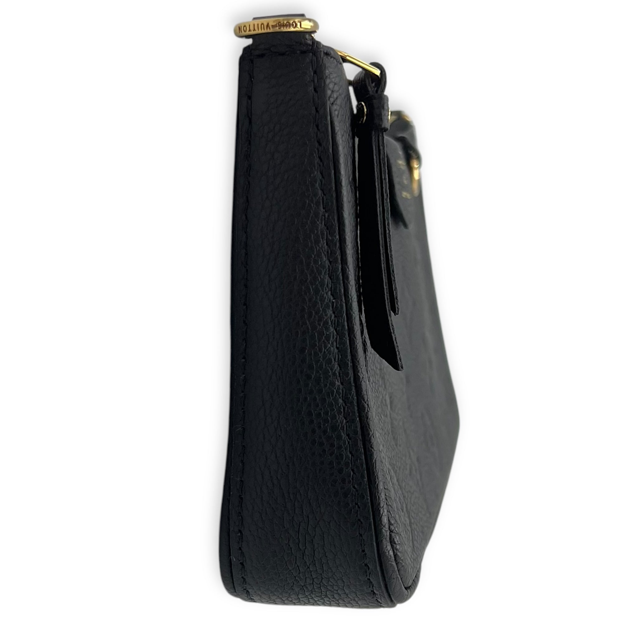 Louis Vuitton Easy Pouch On Strap Crossbody Bag Black in Monogram Empreinte Leather, Gold hardware_4