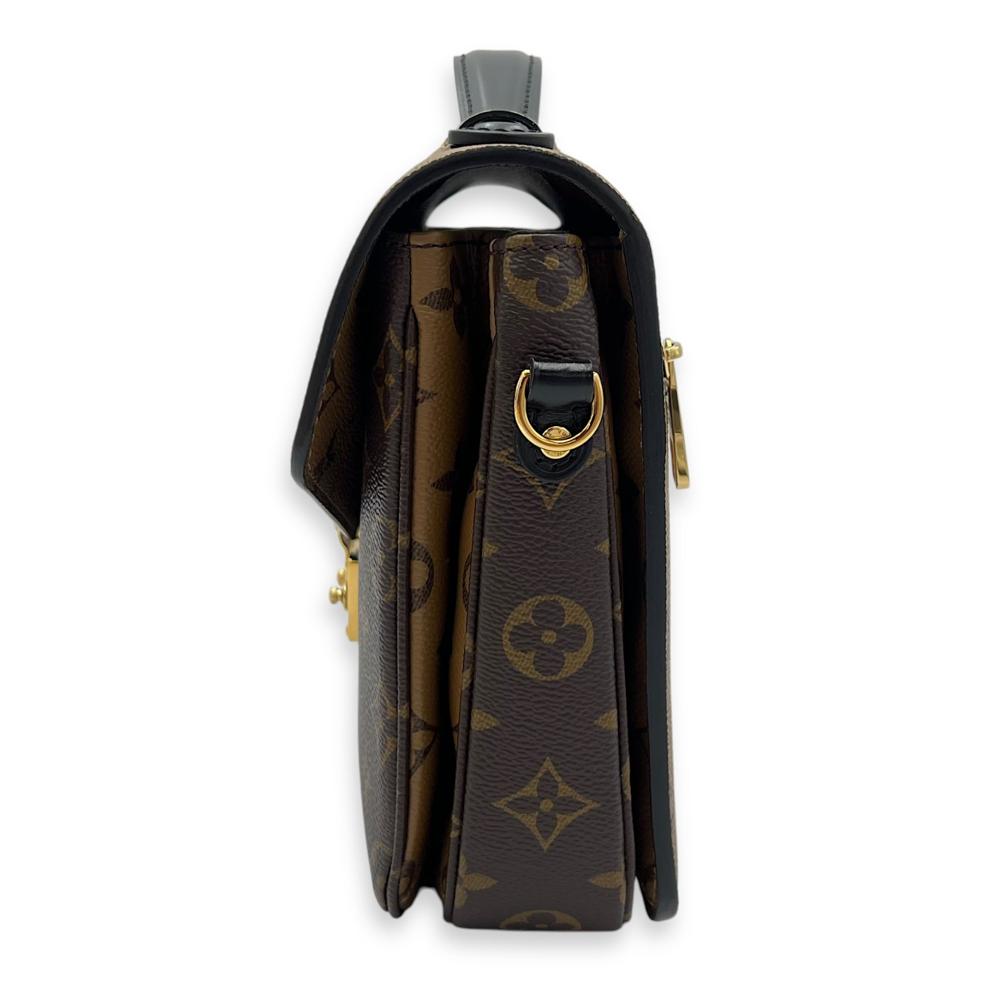 Louis Vuitton Pochette Metis Brown Crossbody Bag in Monogram Coated Canvas, Gold hardware_4