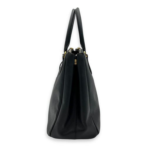 Prada Galleria Top Handle Bag Black in Saffiano Leather, Gold hardware_4