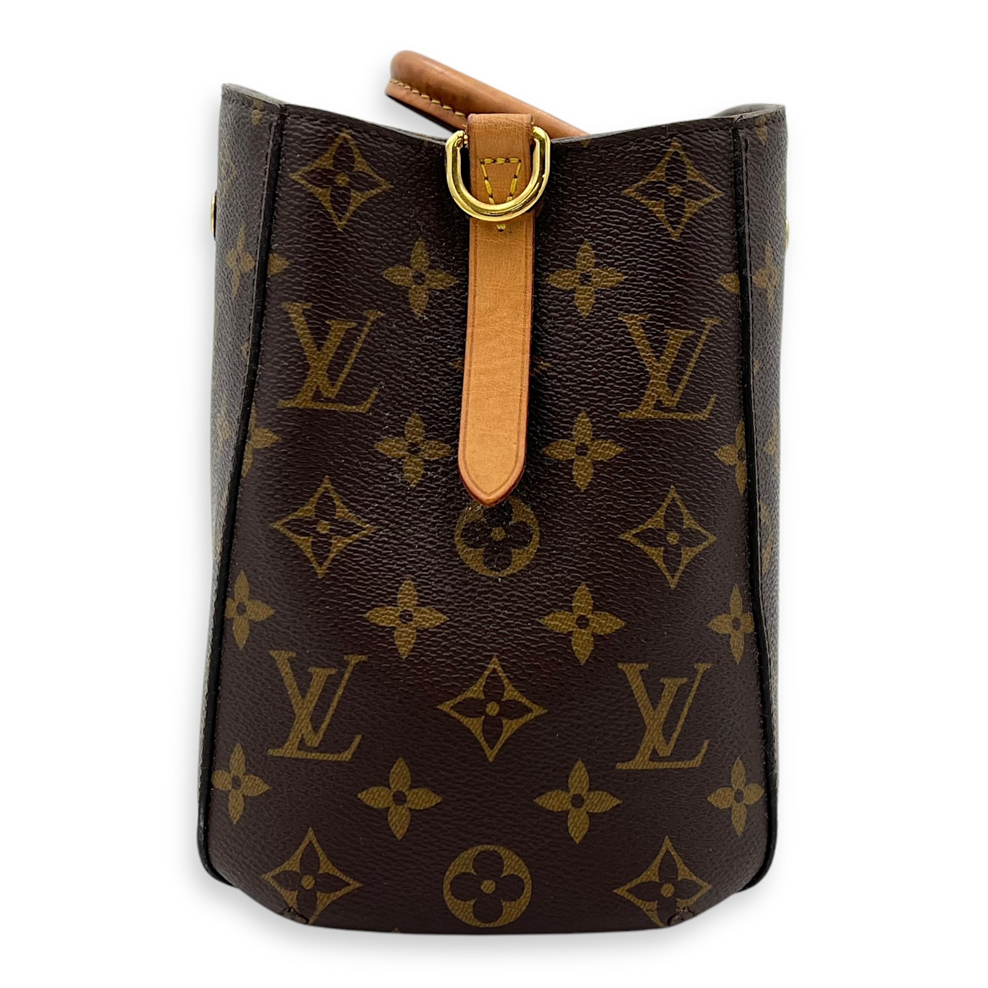 Louis Vuitton Montaigne BB Brown Top Handle Bag in Coated Canvas, Gold hardware_4