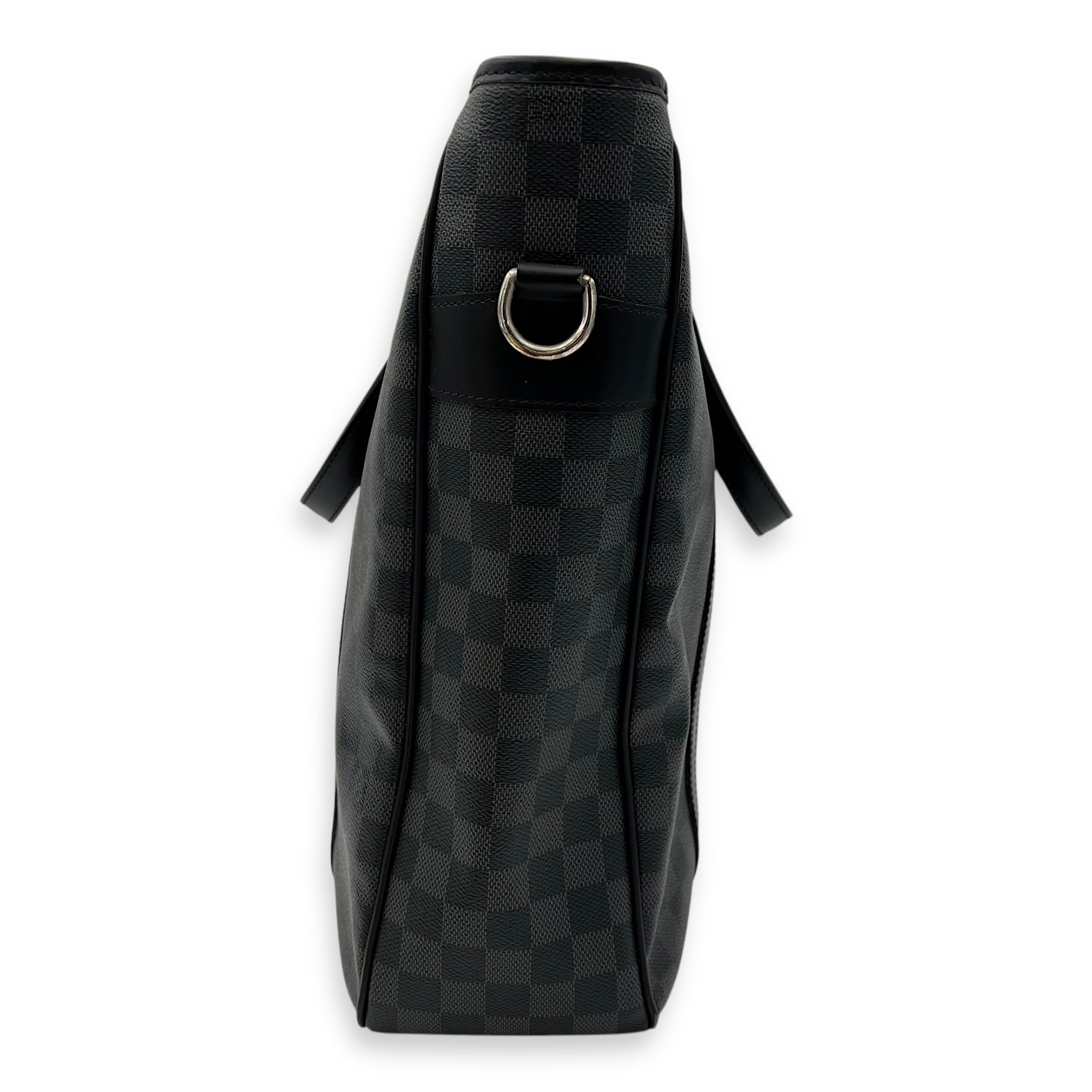 Louis Vuitton Tadao Two Way Top Handle Bag Graphite in Coated Canvas, Silver hardware_4