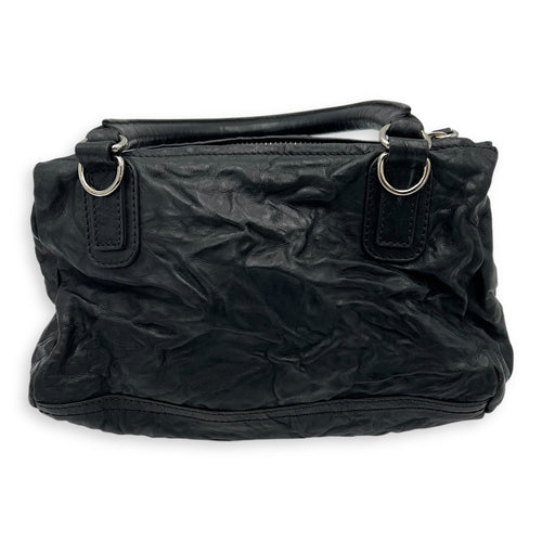 Givenchy Pandora Black Top Handle Bag in Distressed Leather, Silver hardware_4