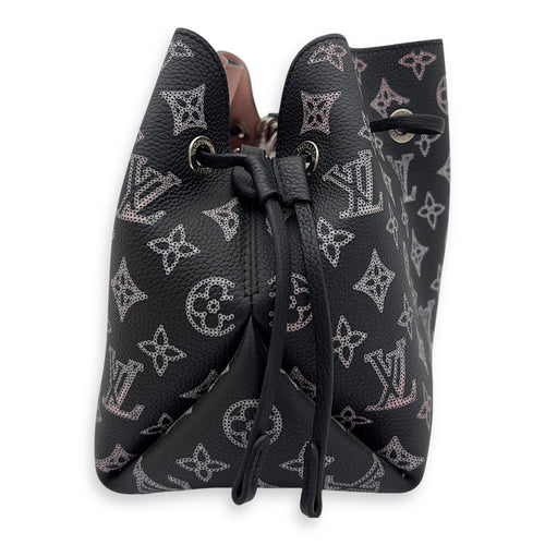 Louis Vuitton Bella Mahina Bucket Bag Black in Calfskin, Silver hardware_8