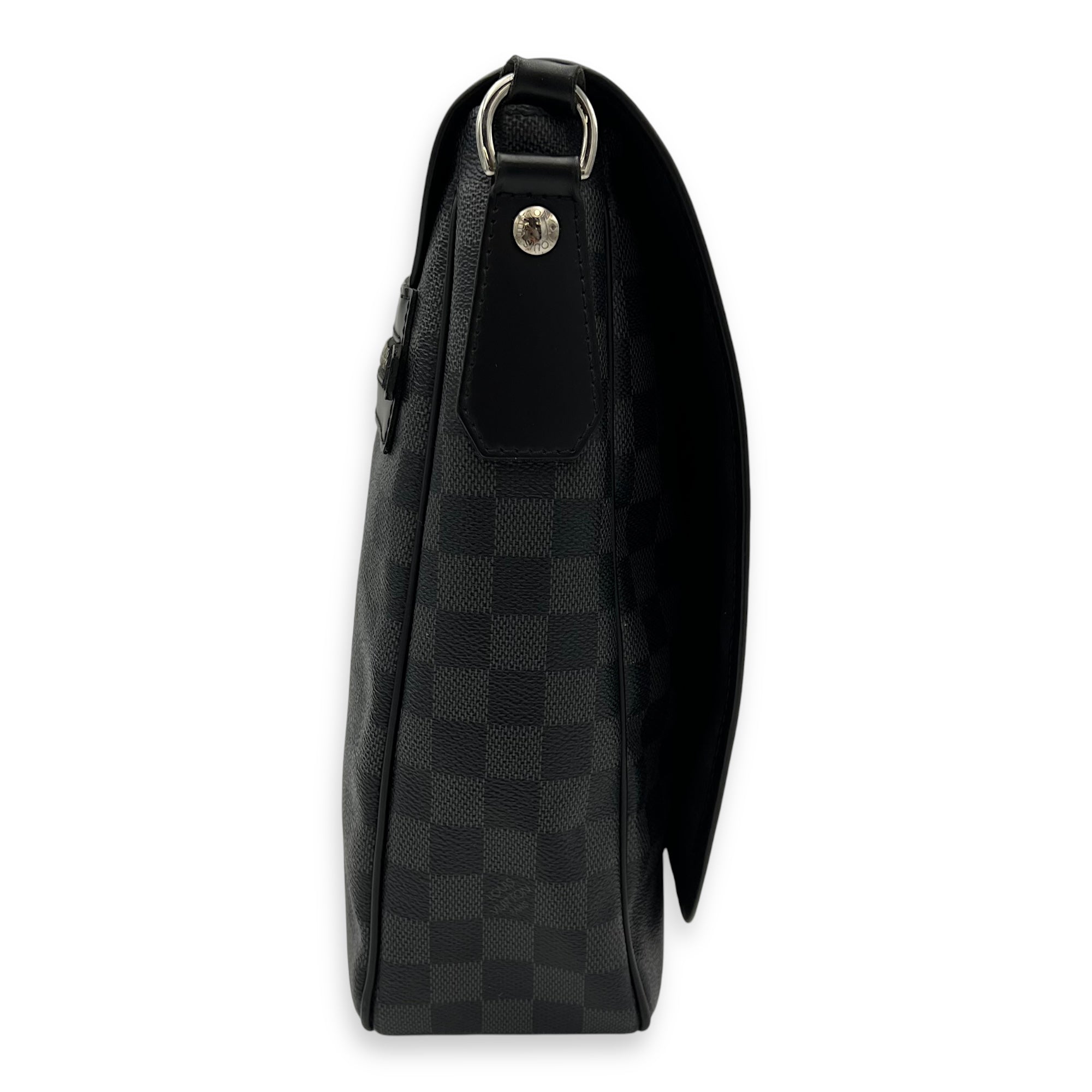 Louis Vuitton Daniel Messenger MM Graphite in Coated Canvas, Silver hardware_4